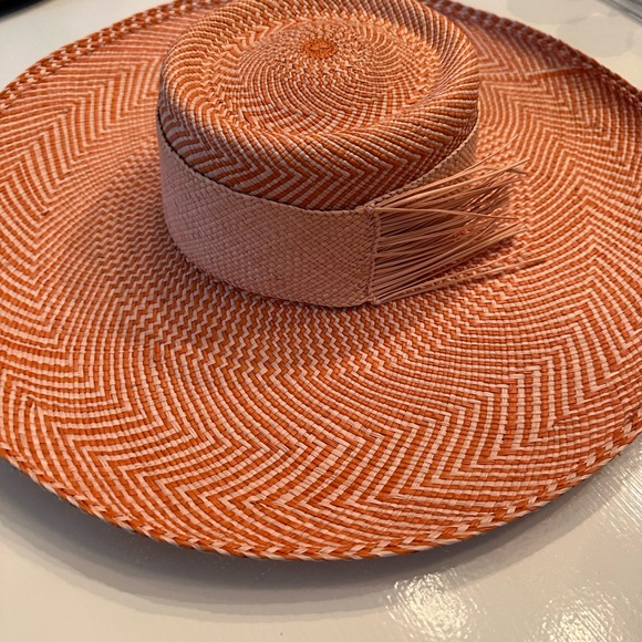 Orange Artesano Glam Sun Hat - Picture 3 of 4